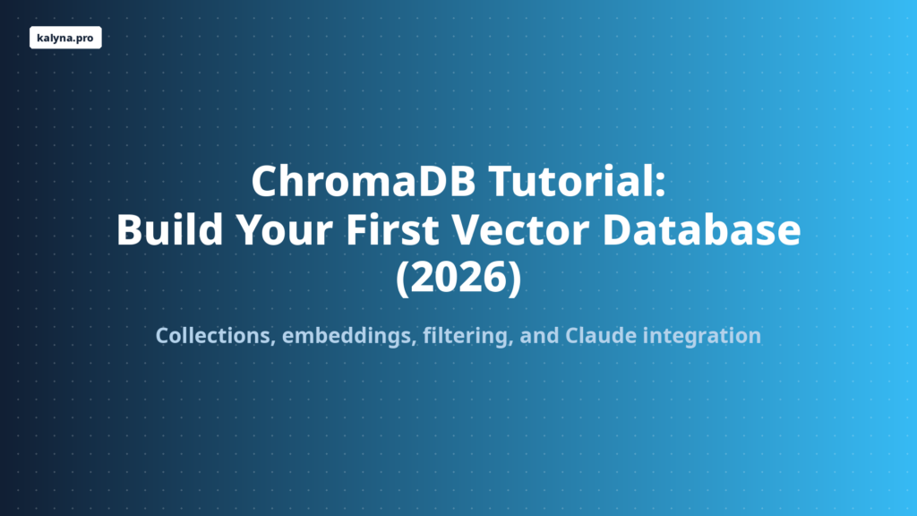 github - dannyblaker vector-database-tutorial: a... ChromaDB Tutorial: Build Your First Vector Database with Python (2026 ...