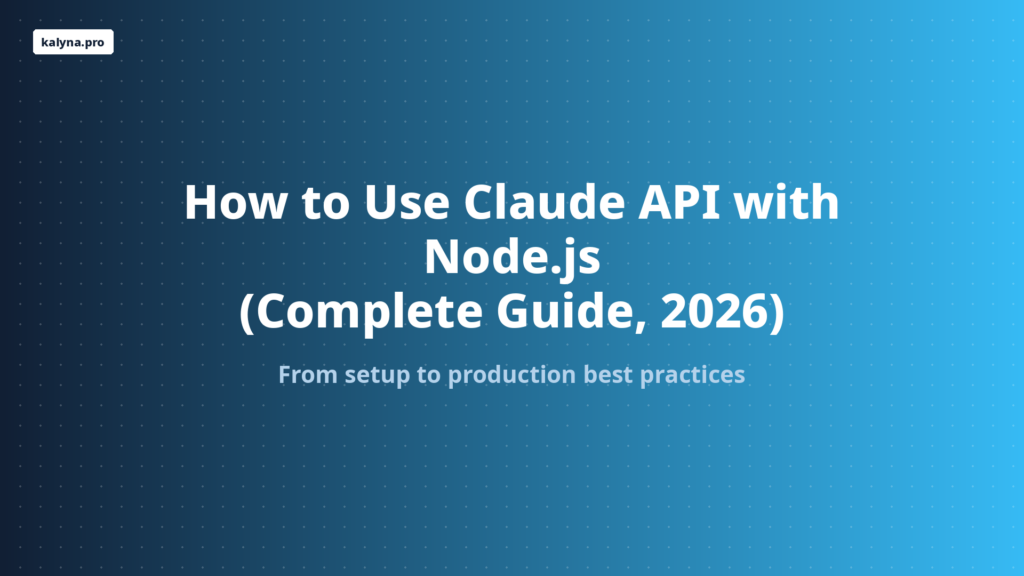 Claude API Node.js & TypeScript Tutorial: @anthropic-ai/sdk, Streaming ...