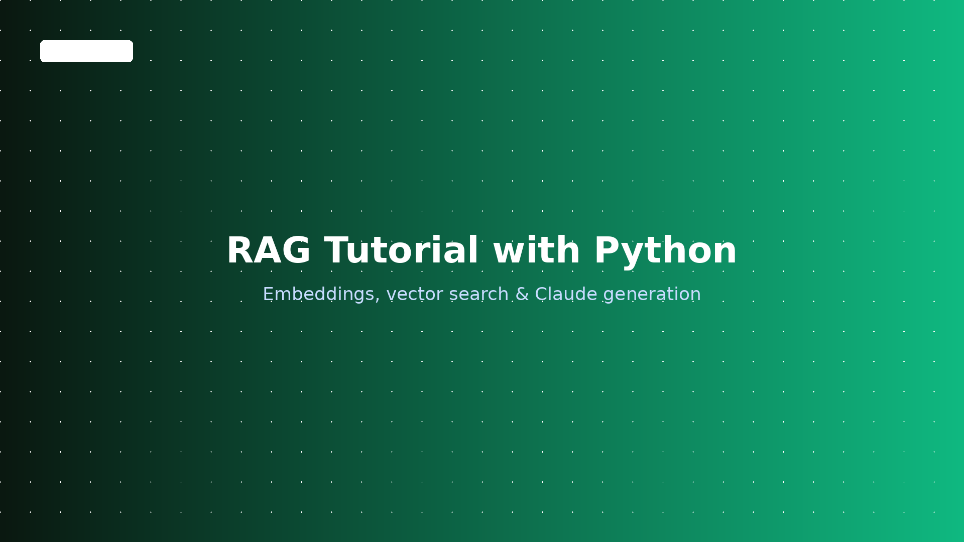 RAG Tutorial with Python: Build a Retrieval-Augmented Generation System